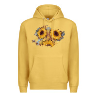 Antique Gold sunflower glitter leather patch Premium Hoodie - AdoDesignShop