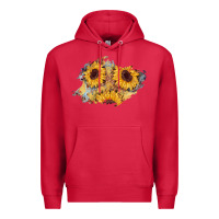 Cardinal sunflower glitter leather patch Premium Hoodie - AdoDesignShop