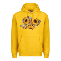 Lemon sunflower glitter leather patch Premium Hoodie - AdoDesignShop