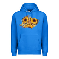 True Royal sunflower glitter leather patch Premium Hoodie - AdoDesignShop