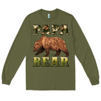 Army Green papa bear Long Sleeve Tee - Artiststas