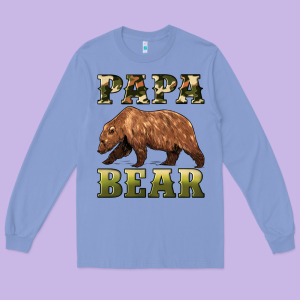 Papa Bear Long Sleeve Tee Designed By Artiststas