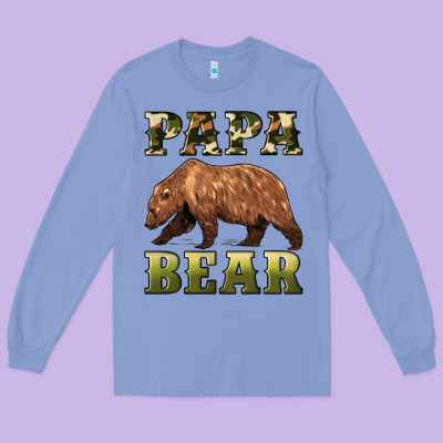Papa Bear Long Sleeve Tee Designed By Artiststas