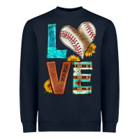 Navy western love baseball Heavyweight Sweatshirt - HRA Design Shop