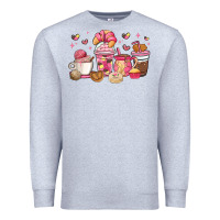 Heather Grey mexican pan dulce coffee cups Premium Sweatshirt - MaliasSmallBusiness