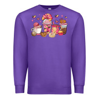 Purple mexican pan dulce coffee cups Premium Sweatshirt - MaliasSmallBusiness