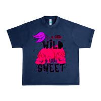 Navy a little wild a little sweet Urban Heavy Tee - JahusDesignShop