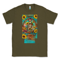 Army Green i hate everyone but coffee helps western skeleton coffee sunflowers 12 Classic Tee - Artiststas