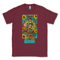 Burgundy i hate everyone but coffee helps western skeleton coffee sunflowers 12 Classic Tee - Artiststas