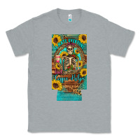 Heather Grey i hate everyone but coffee helps western skeleton coffee sunflowers 12 Classic Tee - Artiststas