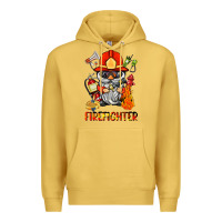 Antique Gold firefighter gnome Premium Hoodie - BarkalooDesign