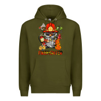 Army Green firefighter gnome Premium Hoodie - BarkalooDesign