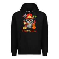 Black firefighter gnome Premium Hoodie - BarkalooDesign