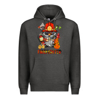 Charcoal Heather firefighter gnome Premium Hoodie - BarkalooDesign