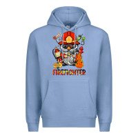 Colony Blue firefighter gnome Premium Hoodie - BarkalooDesign