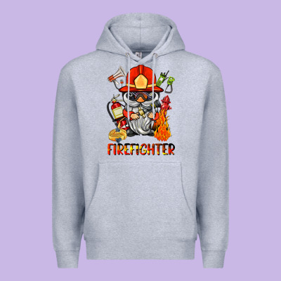Firefighter Gnome Premium Hoodie Designed By Barkaloodesign