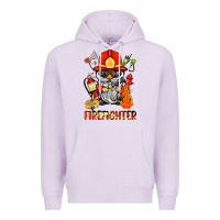 Lilac firefighter gnome Premium Hoodie - BarkalooDesign