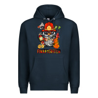 Navy firefighter gnome Premium Hoodie - BarkalooDesign