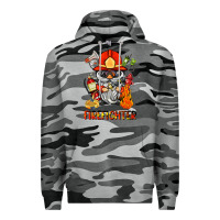 Slate Camo firefighter gnome Premium Hoodie - BarkalooDesign