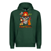 Sports Green firefighter gnome Premium Hoodie - BarkalooDesign