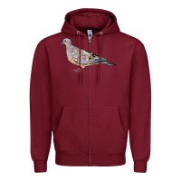 Burgundy American Dove Zipper Hoodie - LillyAllenDesigns