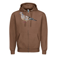 Chestnut American Dove Zipper Hoodie - LillyAllenDesigns