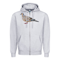 Heather Grey American Dove Zipper Hoodie - LillyAllenDesigns