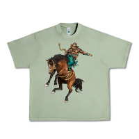 Oil Green western horse rodeo Urban Heavy Tee - BarkalooDesign