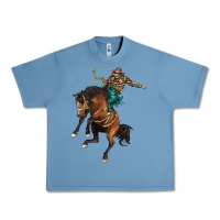 Pebble Blue western horse rodeo Urban Heavy Tee - BarkalooDesign