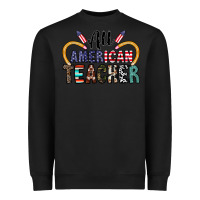 Black all american teacher Heavyweight Sweatshirt - CowhideDigitalArt