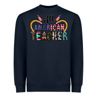Navy all american teacher Heavyweight Sweatshirt - CowhideDigitalArt