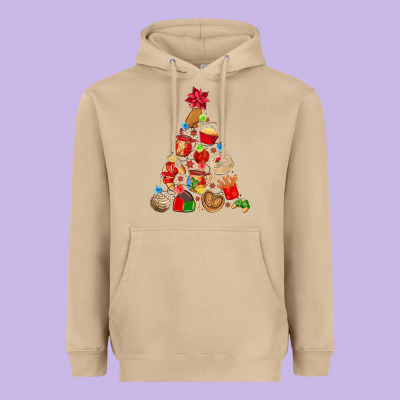 Mexican Christmas Tree Heavyweight Hoodie Designed By Maliassmallbusiness