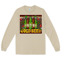 Mushroom cold beer with beer bottles Long Sleeve Tee - AdoDesignShop