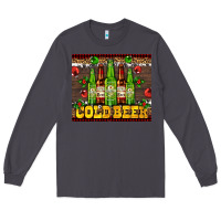 Smoke cold beer with beer bottles Long Sleeve Tee - AdoDesignShop