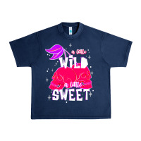 Navy a little wild a little sweet Urban Heavy Tee - JahusDesignShop