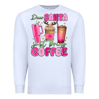 White dear santa just bring coffee Premium Sweatshirt - MaliasSmallBusiness
