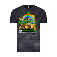 Cloud Black st patricks shamrock gold beer truck Vintage Tee - FaDigitalArtStudio