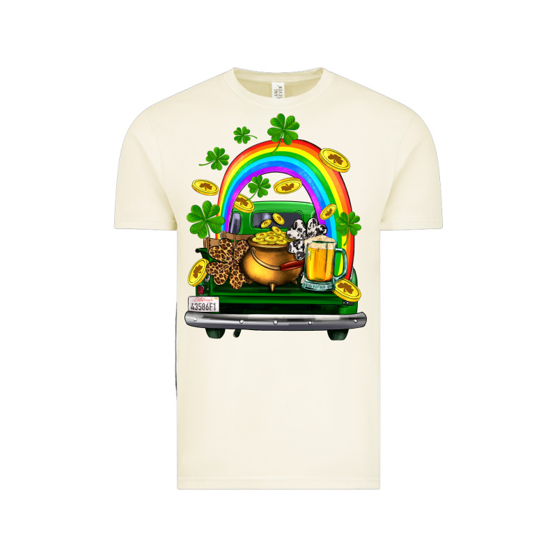 St Patricks Shamrock Gold Beer Truck Vintage Tee by FaDigitalArtStudio | Teevron