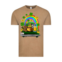 Vintage Coffee st patricks shamrock gold beer truck Vintage Tee - FaDigitalArtStudio