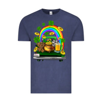Vintage Denim st patricks shamrock gold beer truck Vintage Tee - FaDigitalArtStudio