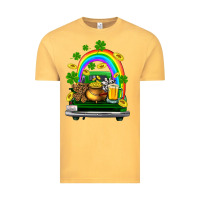 Vintage Mustard st patricks shamrock gold beer truck Vintage Tee - FaDigitalArtStudio