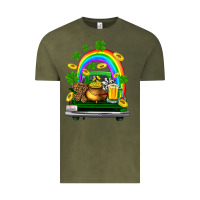 Vintage Olive st patricks shamrock gold beer truck Vintage Tee - FaDigitalArtStudio