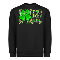 Black one lucky dude Heavyweight Sweatshirt - RacoonDesign