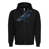 Black American Crow Zipper Hoodie - LillyAllenDesigns