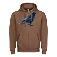 Chestnut American Crow Zipper Hoodie - LillyAllenDesigns