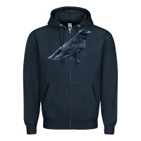 Navy American Crow Zipper Hoodie - LillyAllenDesigns
