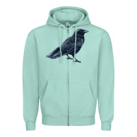 Seafoam American Crow Zipper Hoodie - LillyAllenDesigns
