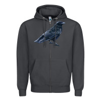 Smoke American Crow Zipper Hoodie - LillyAllenDesigns