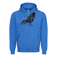 True Royal American Crow Zipper Hoodie - LillyAllenDesigns
