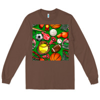 Chestnut physical education class seamless pattern Long Sleeve Tee - BundleAndBundleShop